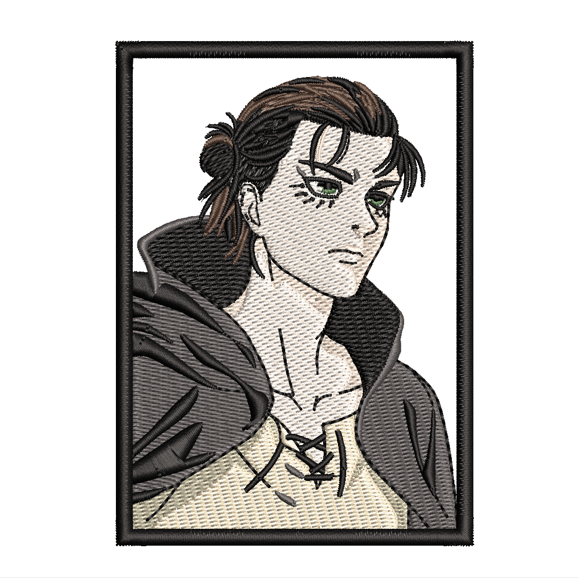 ANIME FANART EREN ATTACK ON TITAN EMBROIDERY FILE DST JEF PES