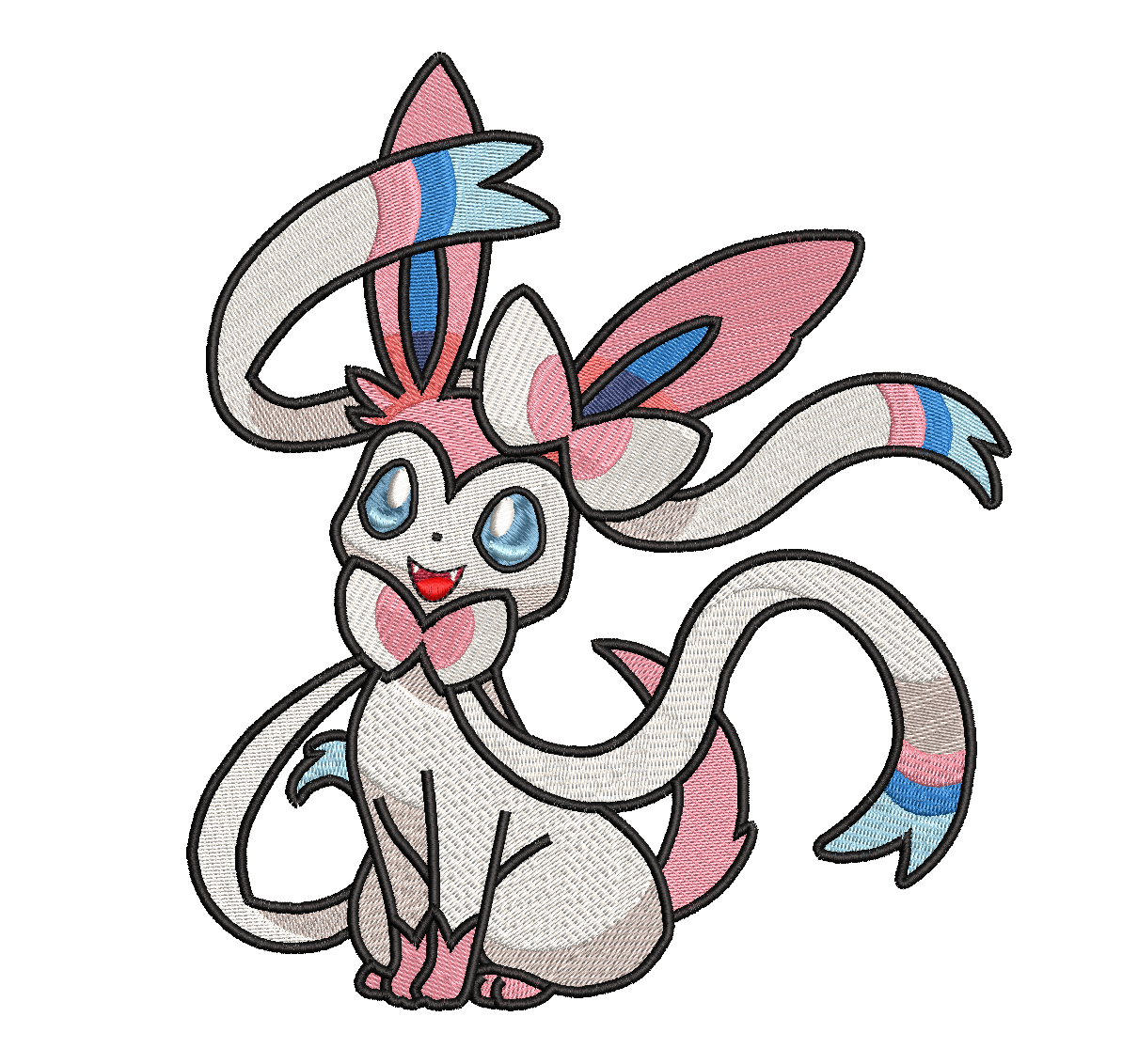 ANIME FANART SYLVEON EMBROIDERY FILE DST JEF PES