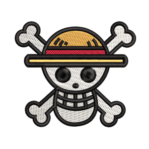 LUFFY MINI-SKULL - ONE PIECE - FREE EMBROIDERY FILE DST JEF PES