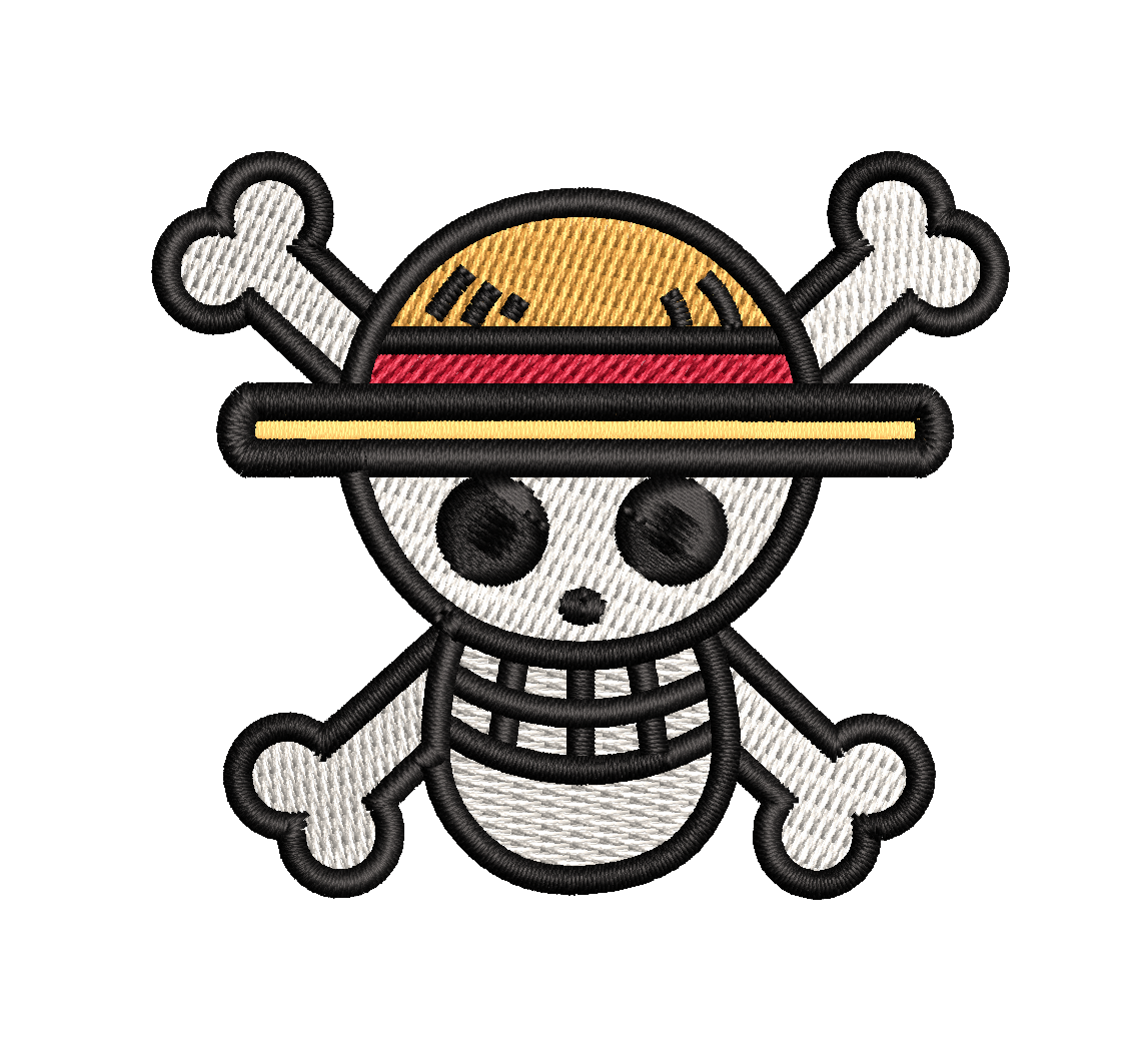 LUFFY MINI-SKULL - ONE PIECE - FREE EMBROIDERY FILE DST JEF PES
